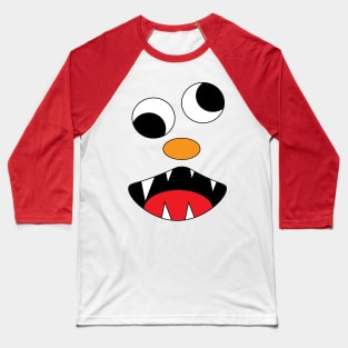 Silly Monster Face T-Shirt | Crazy Eyes Baseball T-Shirt